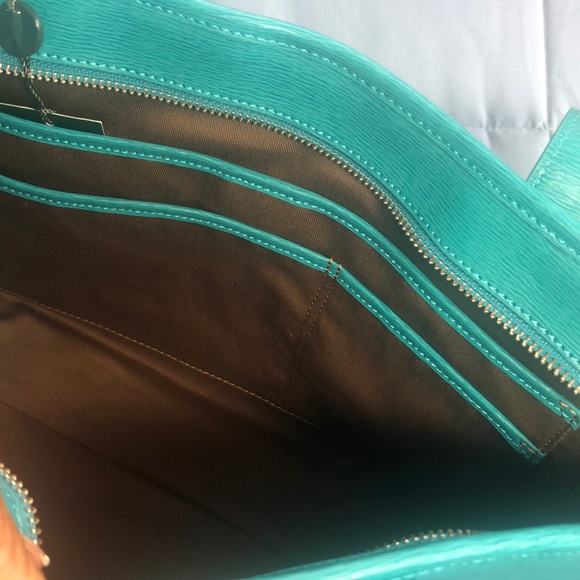 Vintage Ralph Lauren Newberry Shopper Turquoise - Picture 3 of 6